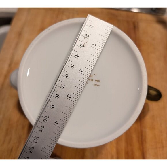 Fitz and Floyd Palais White Porcelain Coffee Pot Lid 6 Cup Gold Trim - Picture 11 of 15